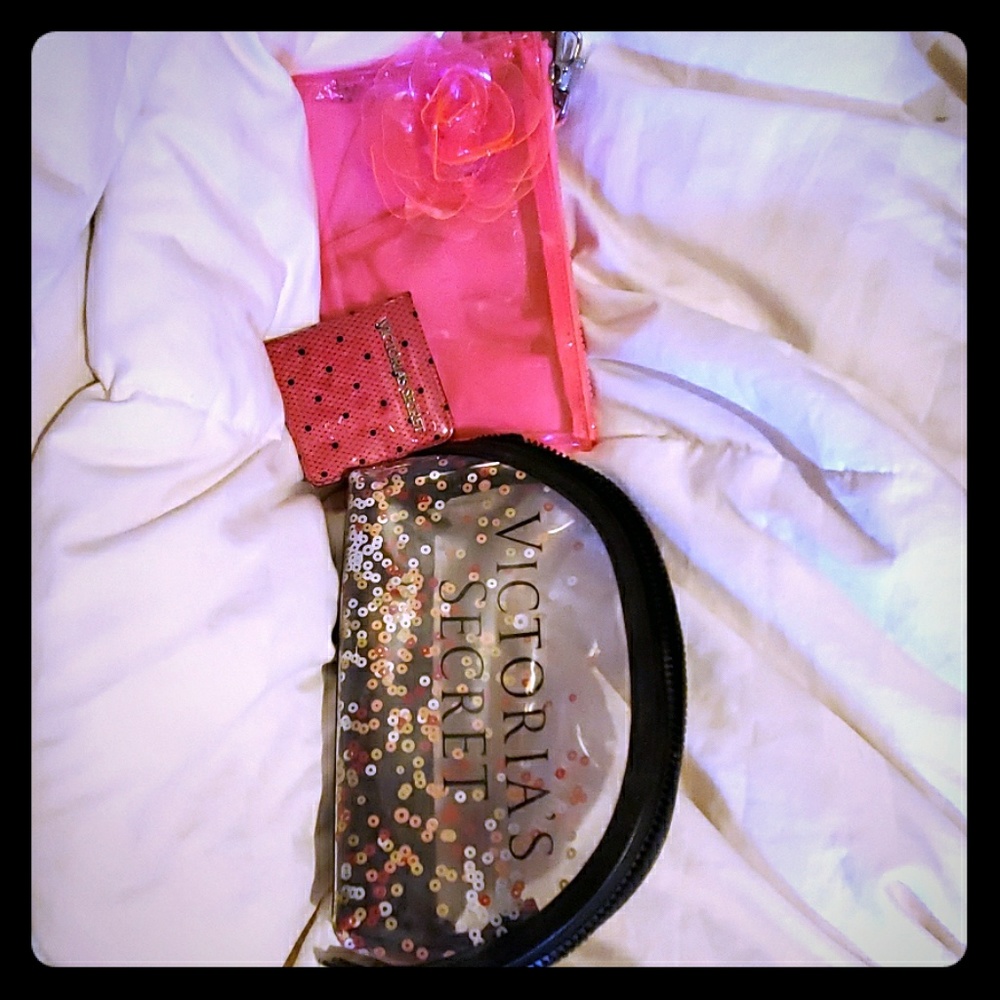 Victoria secret make up bags and mirror lot